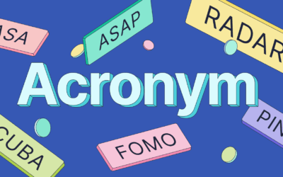 Un viaggio tra gli acronimi della lingua inglese